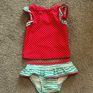 Cat & Jack Red and White Polka Dot Garment